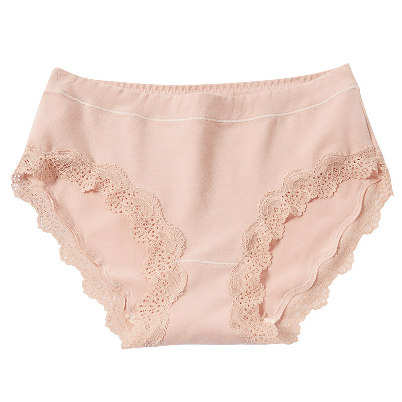 Lace High Cut Cotton Bikini